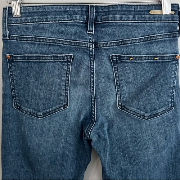 Pilcro STET Mid Rise Flare Jeans Womens 28 Dark Wash Anthropologie Stretch Denim - Picture 6 of 12